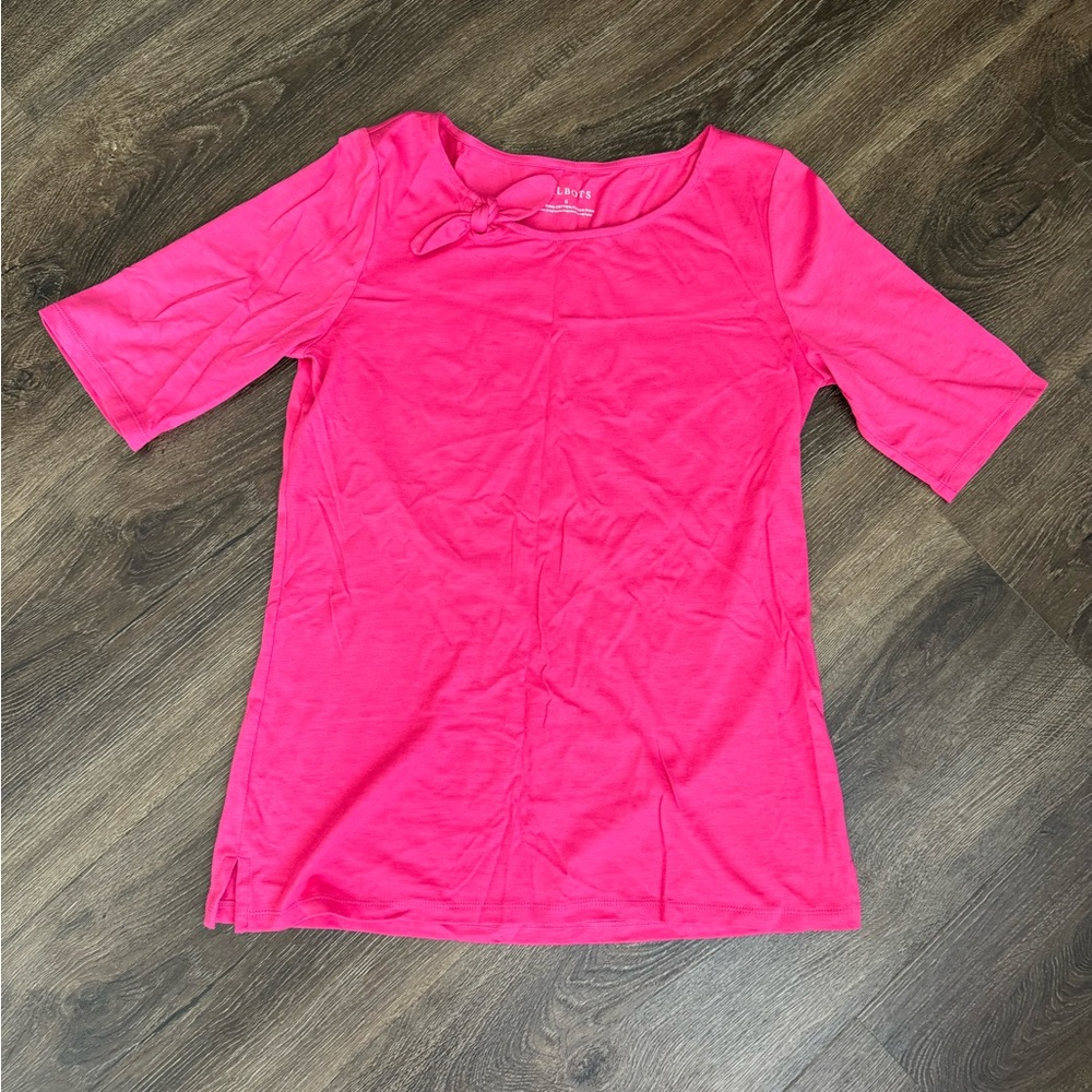 Talbots Vibrant Pink Short Sleeve Top